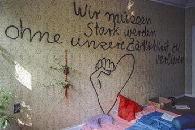 Graffito in besetztem Haus (1981)