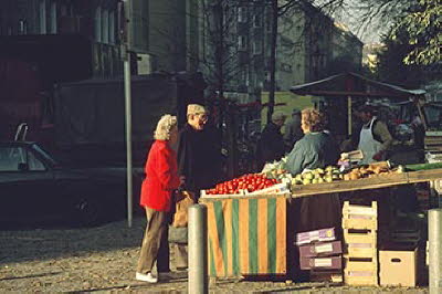 Wochenmarkt in Charlottenburg (1988)